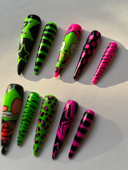 Invader Zim Y2K Luxury Press-on Nails